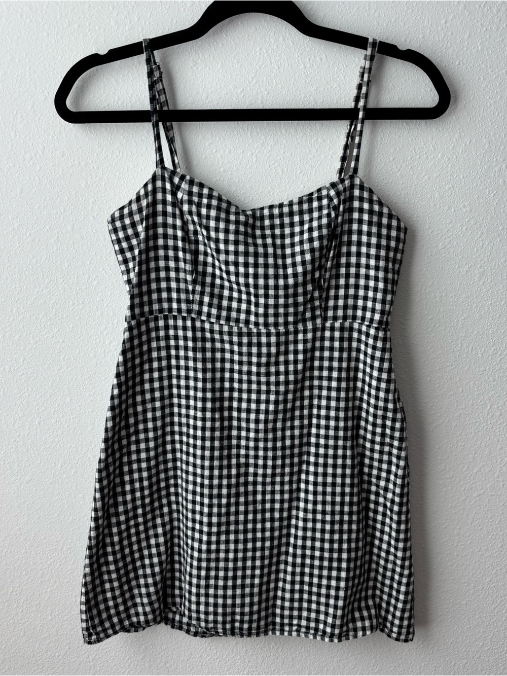 Gingham Cotton Mini Dress